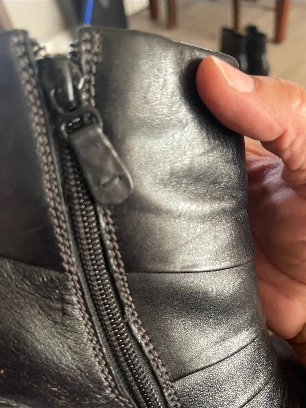 Clarks Black Leather Mid-Calf Ankle Boots with Side Zipper